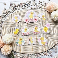 Topper toper cake birthday cake decoration with Duck Ducky Yellow Duck Motif character