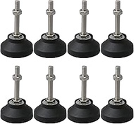 Adjustable Lathe Leg Furniture Glide Leveling Feet with M8 Screw Rod Pack of 8