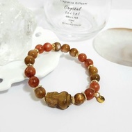 金骨幹貔貅男款設計手鍊/高度聚財、招貴人運與正能量之搭配水