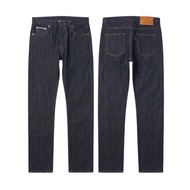 Anatomy-Red-Rimmed Slim-Fit Jeans Slubby Fabric 20oz.