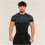t shirt men kemeja lelaki baju kemeja lelaki GYMSHARK/ONYX Men's T-Shirt Sports Fitness Quick-Drying