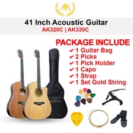 AK Guitar AK-320C AK-330C 41 Inch Acoustic Guitar Spruce Top Mahogany Side Back Gitar Akustik
