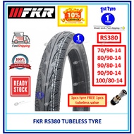 [FOC TUBELESS VALVE] TAYAR FKR TUBELESS TYRE RS380 (MAXXIS DIAMOND) 70/90-14, 80/90-14, 90/80-14, 90