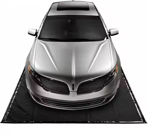 Heavy-Duty Garage Containment Floor Mat for Mid-Size Vehicles, 7'9" x 18'"