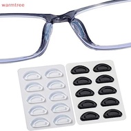 (warmtree) 5pairs Eyeglasses Anti Slip Nose Pads Soft Silicone Adhesive Glasses Nose Pads For Plasti
