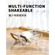 《Ready Stock》Cat Pet Dog Wooden Hammock Bed Hammock Swing Bed Cat Tree House Rumah Kucing