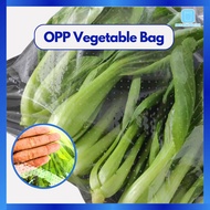 100pcs Opp Vegetable Bag with tape with mirco hole / Opp Food Grade Bag / Vege Bag / Vege Plastic Ba