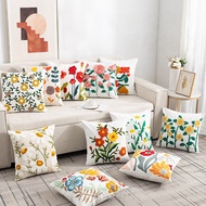 Pastoral Style Towel Embroidered 45x45cm Pillow case, Sofa Bedside 45x45cm Pillow case, Office Lumba