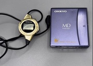 Onkyo Portable MiniDisc Player, Model: MD P-20. Onkyo 便携式迷你光盘播放器，型号：MD P-20。