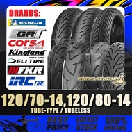 TAYAR 120/70-14,120/80-14 KINGLAND,DELI,CORSA,MICHELIN,FKR,GRT TUBELESS/TUBE-TYPE TYRE [TY12X14]