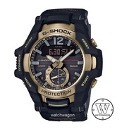 Casio G-Shock GR-B100GB-1A Black and Gold Gravitymaster Tough Solar Bluetooth Black Resin Band Gents Sports Watch GR-B10