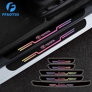 FFAOTIO Laser Car Door Sill Protector Car Trunk Sticker Car Accessories For Toyota Wish Hiace Sienta