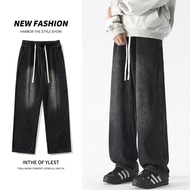 Seluar Kerja Vintage Seluar beg seluar kargo lelaki Seluar jeans gaya tinggi gaya baru musim bunga d