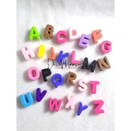 Large Hole 3D Letter Mote Beads