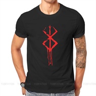 Berserk Guts Griffith Behelit Manga Crewneck TShirts Brand Of Sacrifice Red Print Men's T Shirt Hips