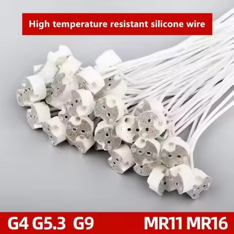 10-200pcs/lot MR16 MR11 GU5.3 G5.3 G4 lamp base connector cable lamp Socket base MR16 lamp fitting f