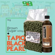 Brown Sugar with Tapioca Pearl - Boba Set / Bubble milk tea drink / Minuman Boba / Boba Pearl / Bubb