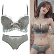 【READY STOCK】New Fashion Lace Push up Bra Panties or Sets Girls Women Sexy Underwear Wireless  Confo
