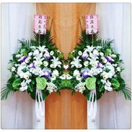 新北市花店【歐式綠坊花苑】【gfg652】高級追思鮮花羅馬柱(1對/2個)~配送台北第一殯儀館.台北第三殯儀館.鮮花店