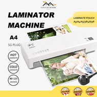 {SG} A4 Laminator Machine with SG Plug Laminating Sheet Laminate Sheet 100 Mic Hot Cold Laminating P