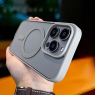 Matte Transparent Acrylic Magnetic Wireless Charging Case For iPhone X XS XR XS Max 11 12 13 14 15 2