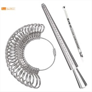 3PCS Ring Sizer Measuring Tool Set Ring Gauges with Finger Sizer Mandrel Ring Sizer for Jewelry Sizi
