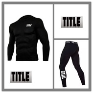 Men's Sporty Compression Clothing Quick Dry Running Fitness Yoga Bottoms Set Tight Fit Martial Arts 
