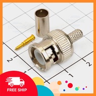 [5 Pieces]- BNC-RG58 Tin Phat Electronics Straight Wire BNC Male Connector