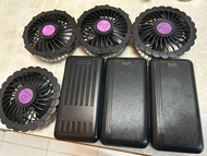 風扇衫風扇4個19v 全新,3舊電24v 100000毫安