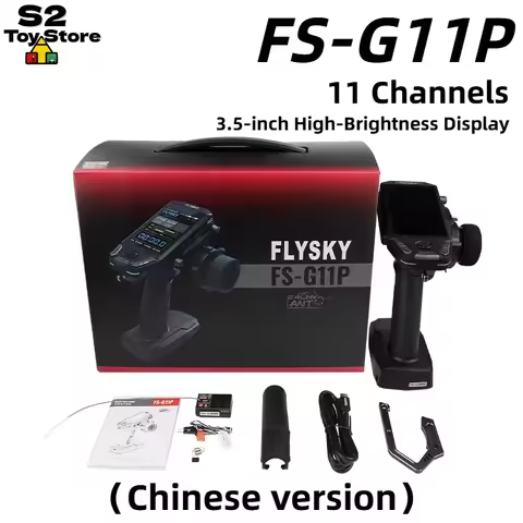 Flysky FS G11P RC Gun Transmitter 11 Channels 3.5 Inch High Brightness Display With Receiver For RC 