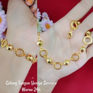 24K GOLD PLATED YELLOW CHAIN BRACELET