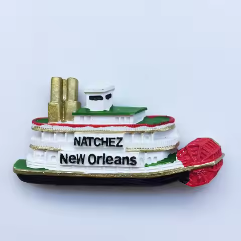 New Orleans Natchez steamship cruise travel souvenir magnetic fridge magnet collection souvenir