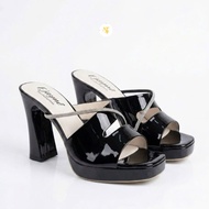 10cm platform heel sandals with double sole, flattering, comfortable to move in - (68THGHD)
