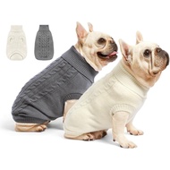2 Pek Sweater Anjing untuk Anjing Kecil - Pakaian Hangat untuk Anak Anjing pada Musim Sejuk, Rekaan 