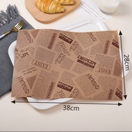 Sandwich Oil-Absorbing Burrito Burger Chicken Roll Commercial Dining Plate Mat Grease-Proof Paper Sa