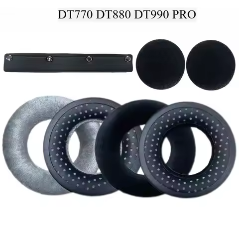 Soft Leather Headphone Ear Pads Covers Fit for Beyerdynamic DT880 DT770 Pro DT990 T1 T5P 70P 860 T90