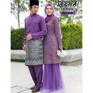 COUPLE SET PURPLE KELADI BAJU NIKAH,TUNANG TERKINI