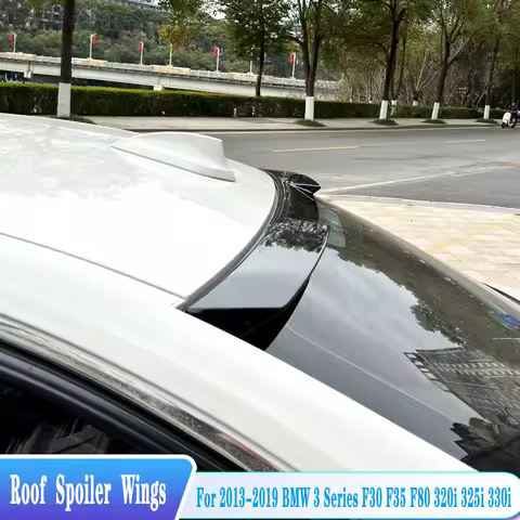 For 2013-2019 BMW 3 Series F30 F35 F80 320i 325i 330i Rear Window Roof Spoiler Wings Black Carbon Tu