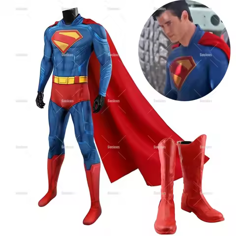 2025 Clark Kent Cosplay Costume 3D Print Bodysuit With Cloak David Corenswet Costume Superhero Spand