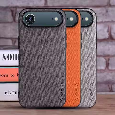 Case for Iphone Air Textile Leather Fashion Soft TPU Hard PC 3 In1 Material for Iphone Air Case Fund