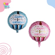 Happy Foil balloon 1 ST | Happy 1st birthday balloon