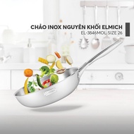 Chảo nguyên khối sâu lòng inox 304 cao cấp Elmich Trimax EL-3846MOL 26cm EL-3846LOL 28cm Hàng chính