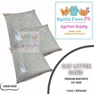 Cat litter sand bentonite and fine  repacked per kilo 1kg