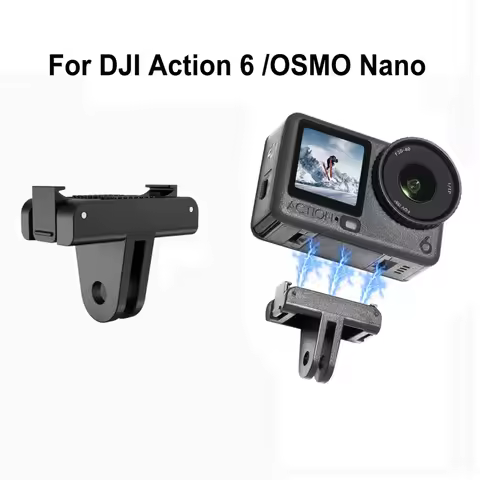 For DJI Osmo Action 6 Nano Camera Accessories Magnetic Two Claw Adapter 1/4 Thread Universal Port Br