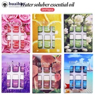 HUAIHAO 6Pcs 3ml Car Essential Oils Aroma Diffuser Air Humidifier Water-soluble Air Freshener Scents