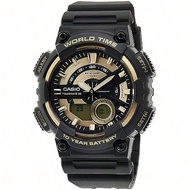 1pc Men's DualDisplay Sport Quartz Watch AEQ-110BW-9A, 10YearBattery Life, ShockResistant Outdoor Wr