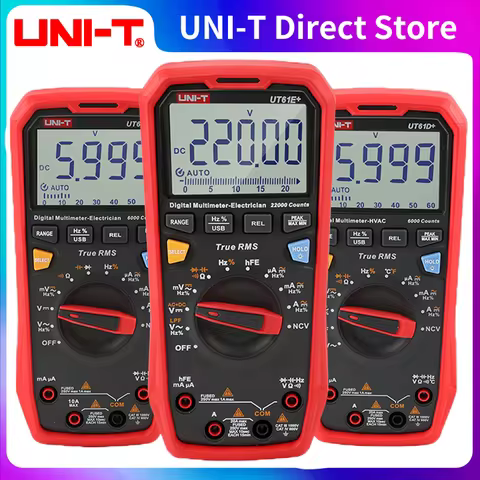 Мультиметр UNI-T UT61B+ UT61D+ UT61E+ Цифровой профессиональный тестер напряжения тока Амперметр Вол