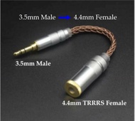 3.5mm to 4.4mm Cable, 3.5mm TRS Male to 4.4mm TRRRS Female Adaptor (3.5mm轉4.4mm)