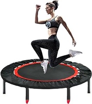 Home Office Fitness Trampoline Trampoline with Handle Toddlers And Adults for Jump Sports Foldable Edge Cover Exercise Rebounder Max Weight 551 for Indoor/Outdoor 48in Black (Color : Black, Size : 4