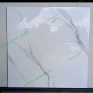 Granit lantai putih motif carara Gracera 60x60